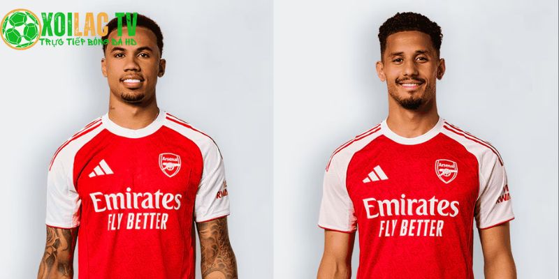 Cặp trung vệ Gabriel và William Saliba Cặp trung vệ Gabriel và William Saliba